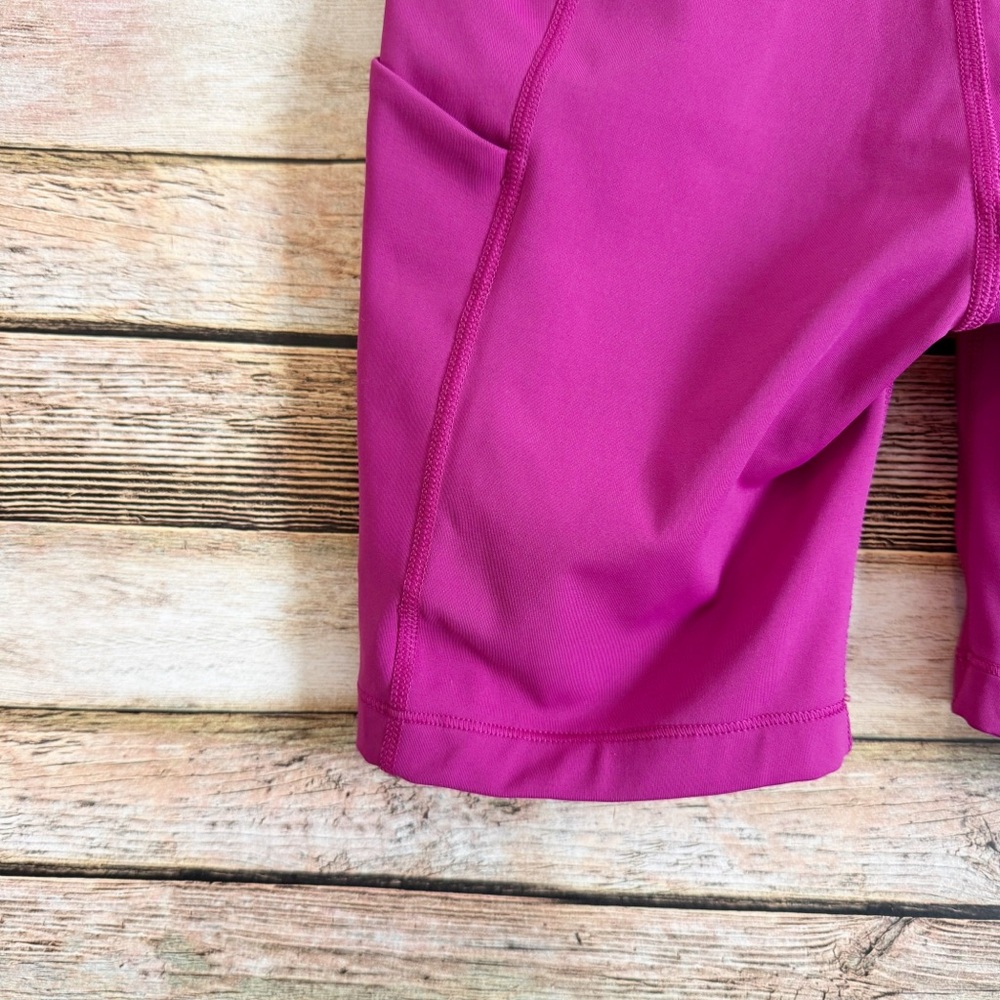 Athleta Women's Magenta Pink Ulitimate Stash Pocket 7" Biker Spandex Shorts XS - Picture 5 of 8